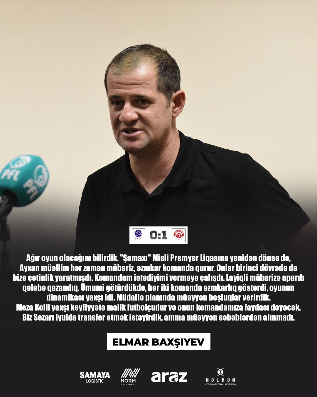 "Daha yaxşı olmaq üçün çox çalışmalıyıq"