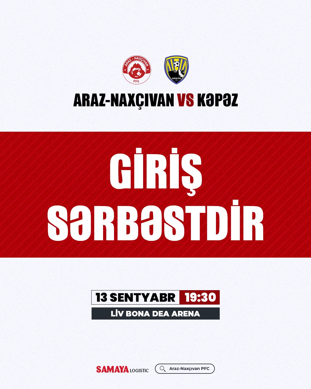 Giriş biletsiz olacaq Giriş biletsiz olacaq