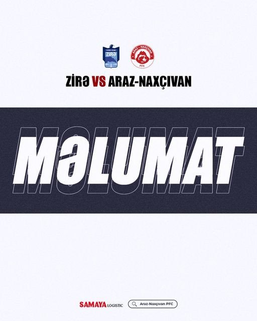 “Zirə” – “Araz-Naxçıvan” oyunu təxirə salınıb